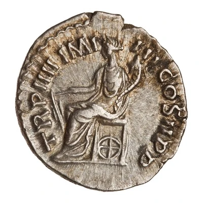 Denarius - Commodus TR P IIII IMP III COS II P P; Fortuna back