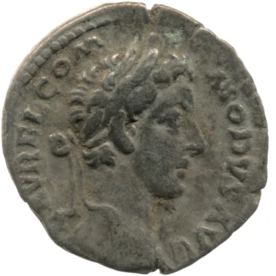 Denarius - Commodus TR P IIII IMP III COS II P P; Victory front