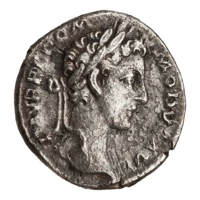 Denarius - Commodus TR P IIII IMP III COS II P P; Victory front