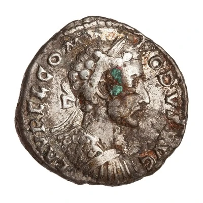 Denarius - Commodus TR P V IMP III COS II P P; Fortuna front