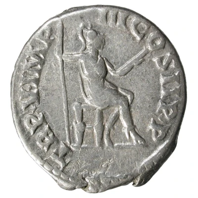 Denarius - Commodus TR P V IMP III COS II P P; Roma back