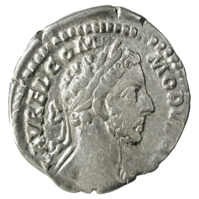 Denarius - Commodus TR P V IMP IIII COS II P P; Fortuna front