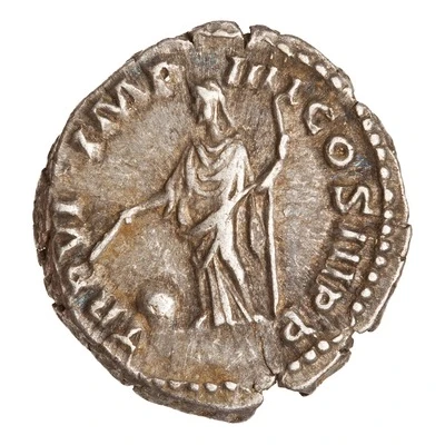 Denarius - Commodus TR P VI IMP IIII COS III P P; Providentia back