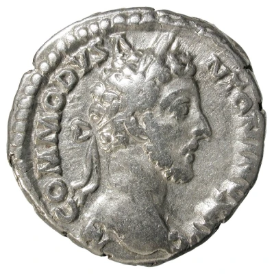 Denarius - Commodus TR P VII IMP IIII COS III P P; Felicitas front