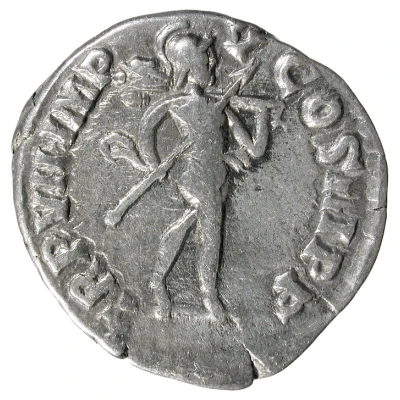 Denarius - Commodus TR P VII IMP V COS III P P; Mars back