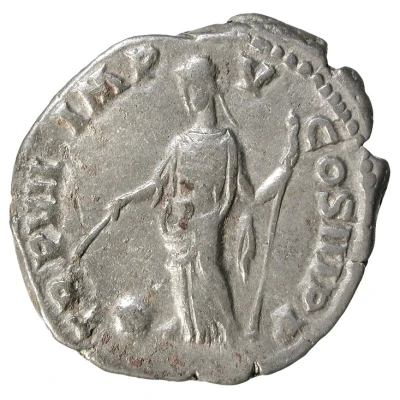 Denarius - Commodus TR P VII IMP V COS III P P; Providentia back