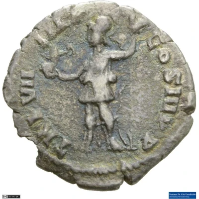 Denarius - Commodus TR P VII IMP V COS III P P; Roma and Victory back