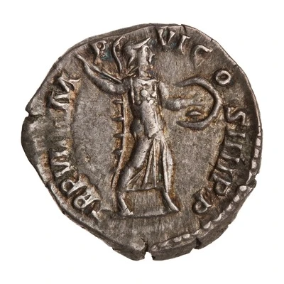 Denarius - Commodus TR P VIII IMP VI COS IIII P P; Minerva back