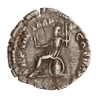 Denarius - Commodus TR P VIII IMP VI COS IIII P P; Roma and Victory back