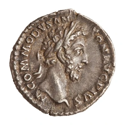 Denarius - Commodus TR P VIII IMP VI COS IIII P P; Salus front