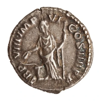 Denarius - Commodus TR P VIII IMP VI COS IIII P P; Salus back
