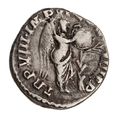 Denarius - Commodus TR P VIII IMP VI COS IIII P P; Victory back
