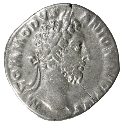 Denarius - Commodus TR P VIIII IMP VI COS IIII P P; Victory front