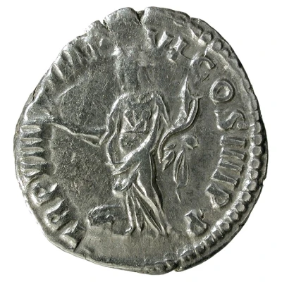 Denarius - Commodus TR P VIIII IMP VI COS IIII P P back