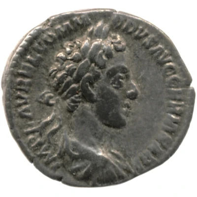 Denarius - Commodus TR POT II COS P P; Jupiter front