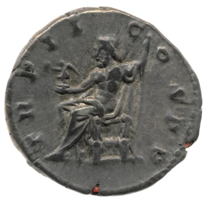 Denarius - Commodus TR POT II COS P P; Jupiter back