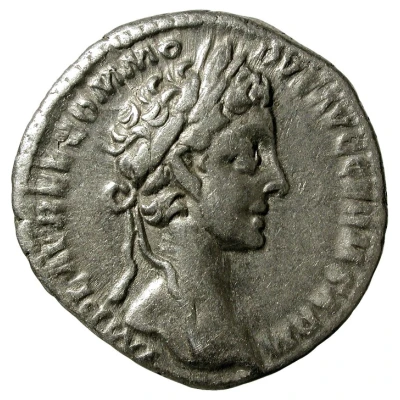 Denarius - Commodus TR POT II COS P P; Jupiter front