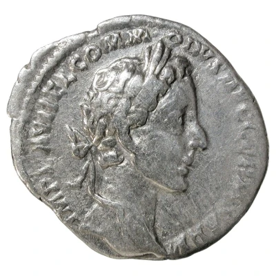 Denarius - Commodus TR POT II COS P P; Salus front