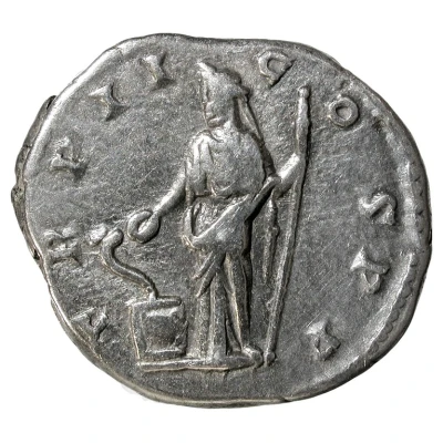Denarius - Commodus TR POT II COS P P; Salus back