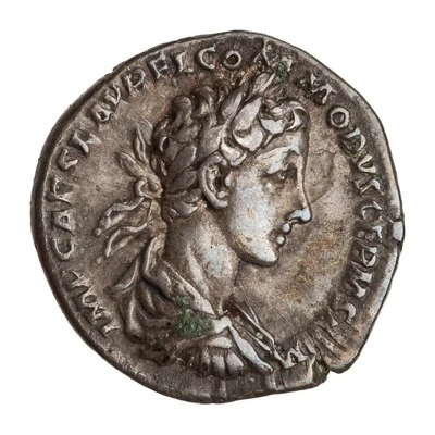 Denarius - Commodus TR POT II COS; Salus front
