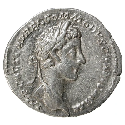 Denarius - Commodus TR POT II COS; Salus front