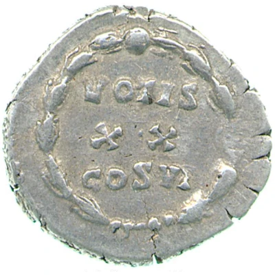 Denarius - Commodus VOTIS XX COS VI back