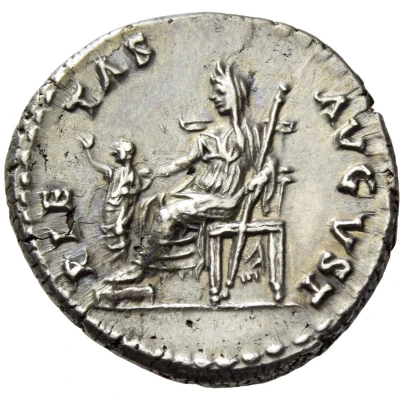 Denarius - Domitia PIETAS AVGVST; Pietas back