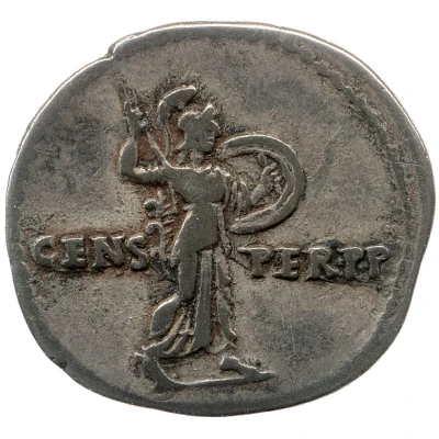Denarius - Domitian CENS PER P P; Minerva back