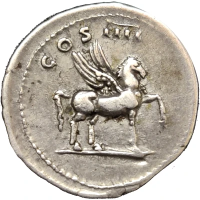 Denarius - Domitian COS IIII; Pegasus back