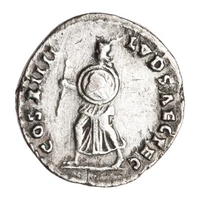 Denarius - Domitian COS XIIII LVD SAEC FEC back