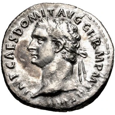 Denarius - Domitian COS XIIII LVD SAEC FEC front