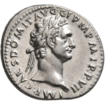 Denarius - Domitian COS XIIII; Minerva front