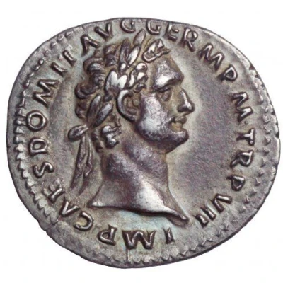 Denarius - Domitian COS XIIII; Minerva front