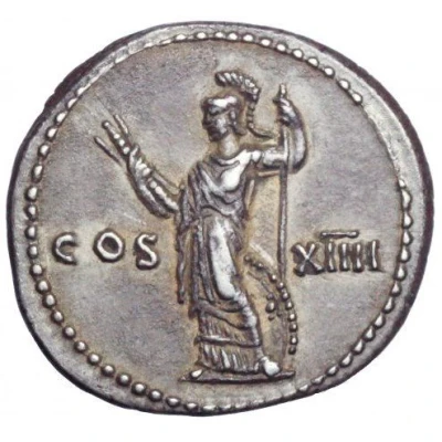 Denarius - Domitian COS XIIII; Minerva back