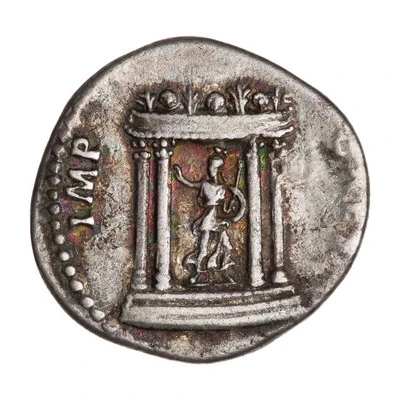 Denarius - Domitian IMP CAES; Minerva back