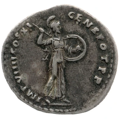 Denarius - Domitian IMP VIIII COS XI CENS POT P P; Minerva back