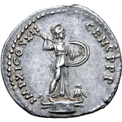 Denarius - Domitian IMP XI COS XII CENS P P P; Minerva back