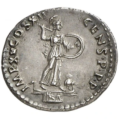 Denarius - Domitian IMP XII COS XII CENS P P P; Minerva back