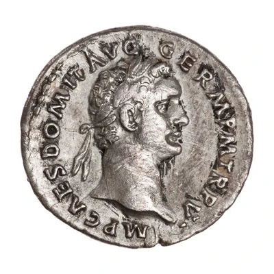 Denarius - Domitian IMP XII COS XII CENS P P P; Minerva front