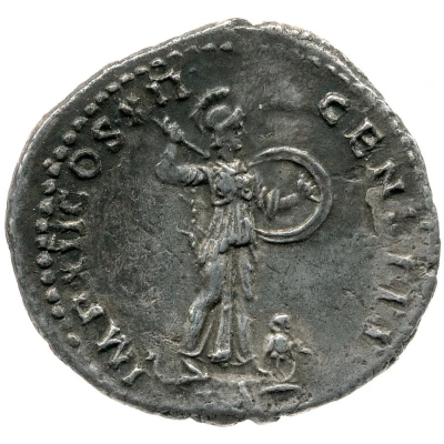 Denarius - Domitian IMP XII COS XII CENS P P P; Minerva back