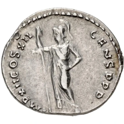 Denarius - Domitian IMP XII COS XII CENS P P P; Minerva back