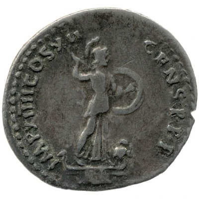 Denarius - Domitian IMP XIIII COS XII CENS P P P; Minerva back