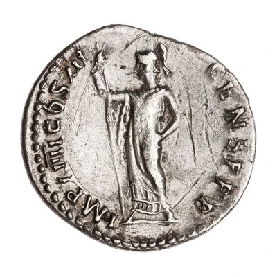 Denarius - Domitian IMP XIIII COS XII CENS P P P; Minerva back