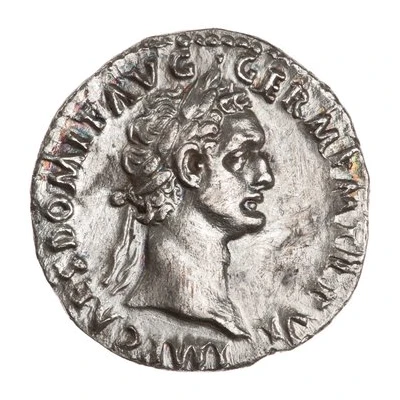 Denarius - Domitian IMP XIIII COS XIII CENS P P P; Minerva front