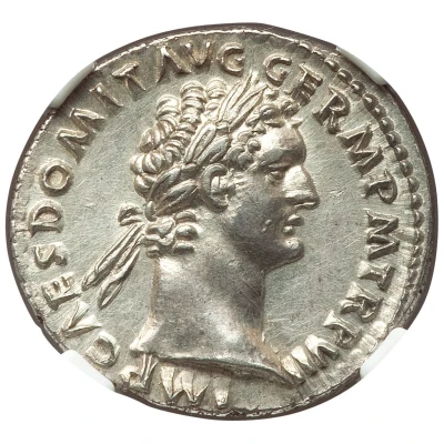 Denarius - Domitian IMP XIIII COS XIII CENS P P P; Minerva front