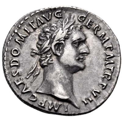 Denarius - Domitian IMP XIIII COS XIII CENS P P P; Minerva front