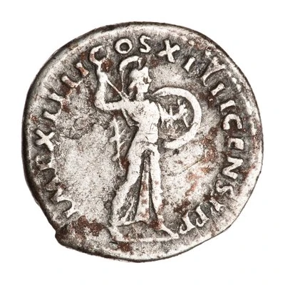 Denarius - Domitian IMP XIIII COS XIIII CENS P P P; Minerva back