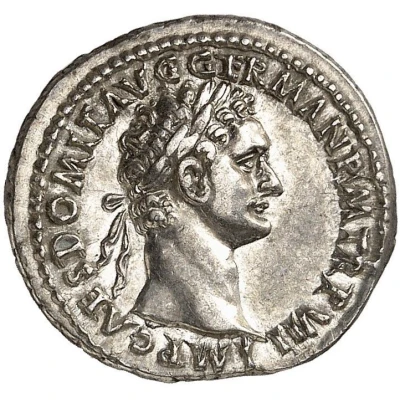 Denarius - Domitian IMP XIIII COS XIIII CENS P P P; Minerva front