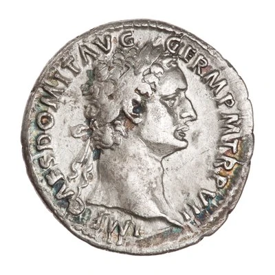 Denarius - Domitian IMP XIIII COS XIIII CENS P P P; Minerva front