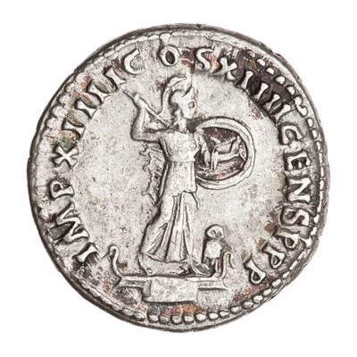 Denarius - Domitian IMP XIIII COS XIIII CENS P P P; Minerva back